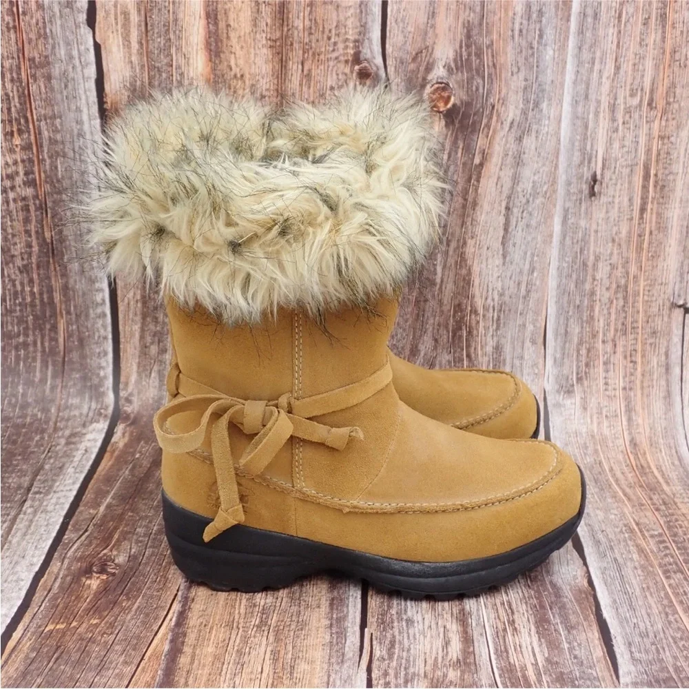 Sorel Northern Lite Tall Suede Boots Women’s Size 7 Brown Side Zip Snow Winter